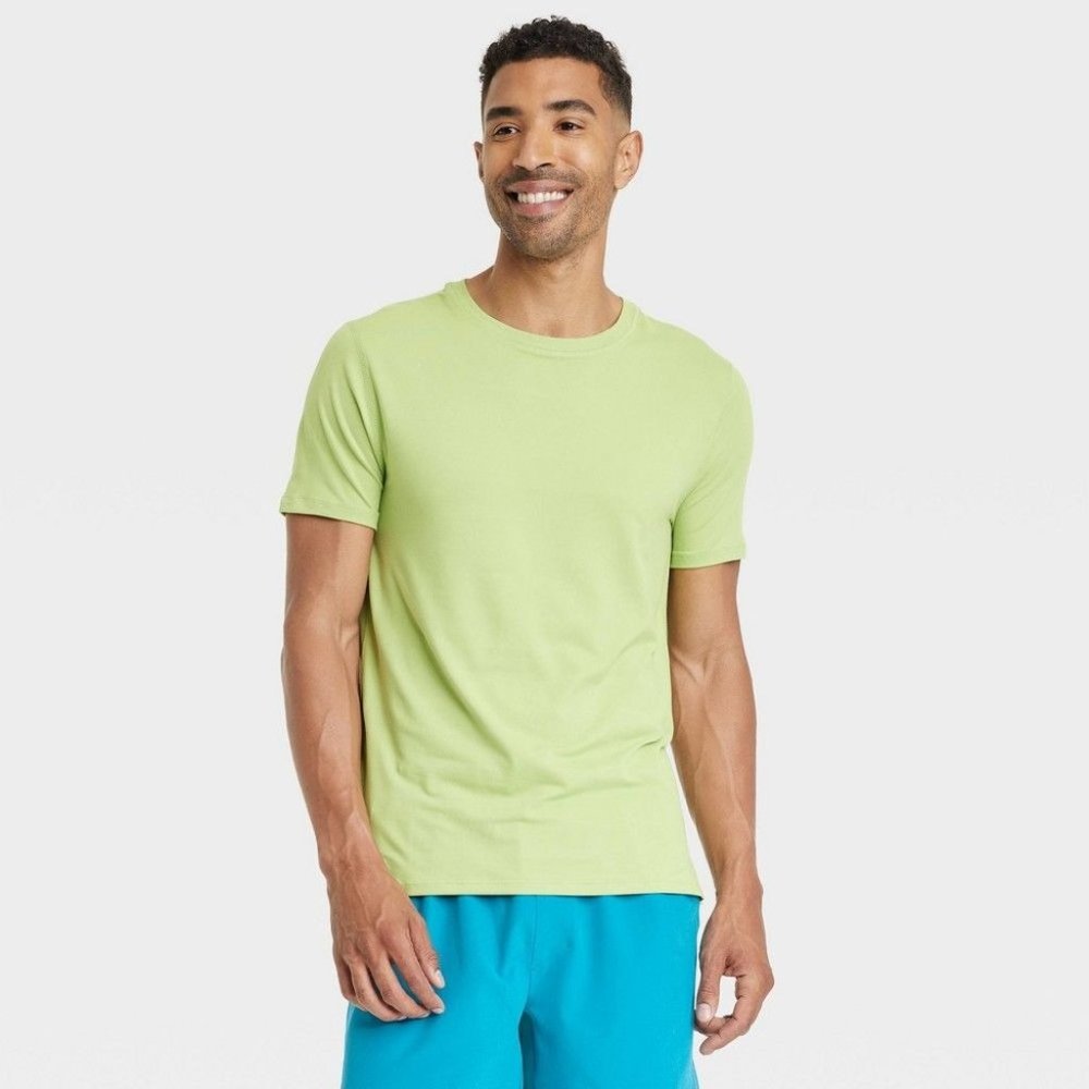 All in Motion‎ Men's Short Sleeve Performance T-Shirt, Arch Green, Size XXL, NWT